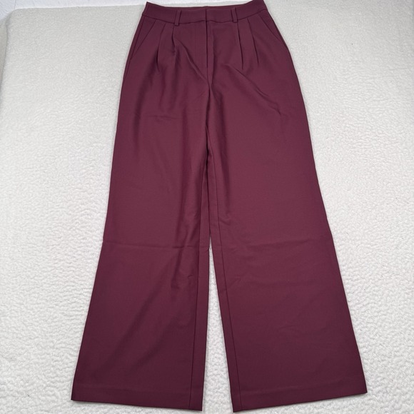 Commense Pants - Commence Wide Leg Dress Pants Women's M‎ Minimalist Business Burgundy 28x31